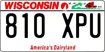 WI license plate 810XPU