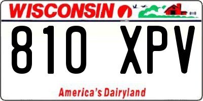 WI license plate 810XPV