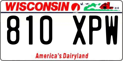 WI license plate 810XPW