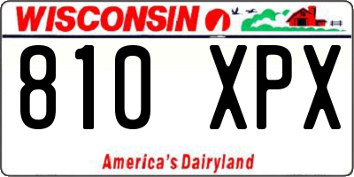 WI license plate 810XPX