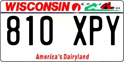 WI license plate 810XPY