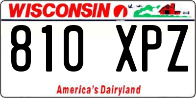 WI license plate 810XPZ