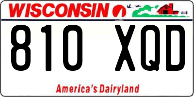 WI license plate 810XQD