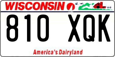 WI license plate 810XQK
