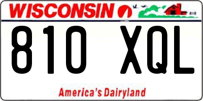 WI license plate 810XQL