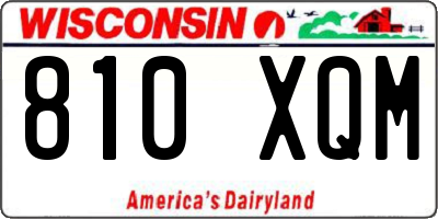 WI license plate 810XQM