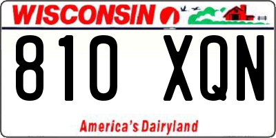 WI license plate 810XQN