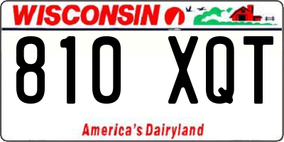 WI license plate 810XQT