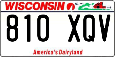 WI license plate 810XQV