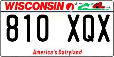 WI license plate 810XQX