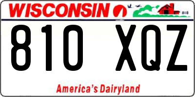 WI license plate 810XQZ