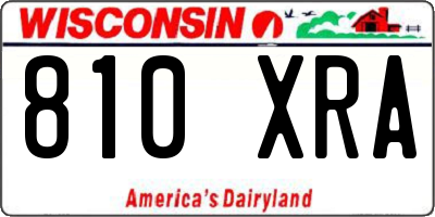 WI license plate 810XRA