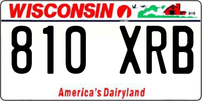 WI license plate 810XRB