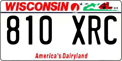 WI license plate 810XRC