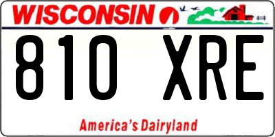 WI license plate 810XRE