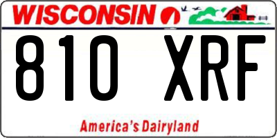 WI license plate 810XRF