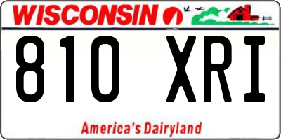 WI license plate 810XRI