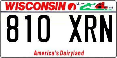 WI license plate 810XRN