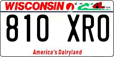 WI license plate 810XRO
