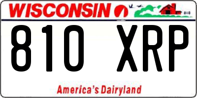 WI license plate 810XRP