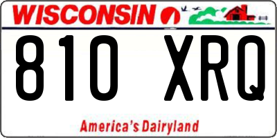 WI license plate 810XRQ