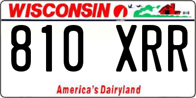 WI license plate 810XRR