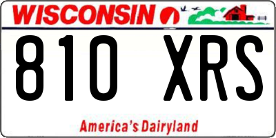 WI license plate 810XRS