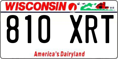 WI license plate 810XRT