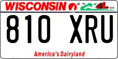 WI license plate 810XRU