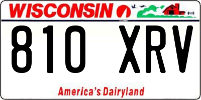 WI license plate 810XRV