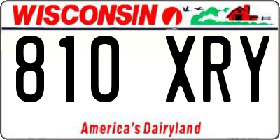 WI license plate 810XRY