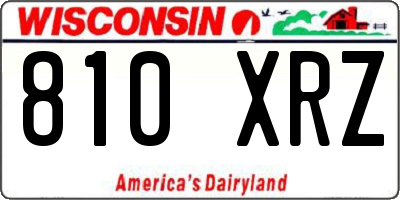 WI license plate 810XRZ