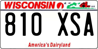 WI license plate 810XSA