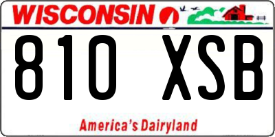 WI license plate 810XSB