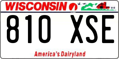 WI license plate 810XSE