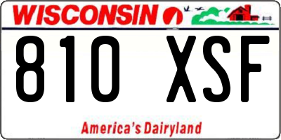 WI license plate 810XSF