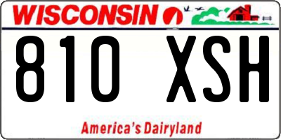 WI license plate 810XSH