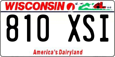 WI license plate 810XSI