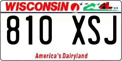 WI license plate 810XSJ
