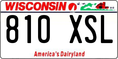WI license plate 810XSL