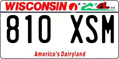 WI license plate 810XSM
