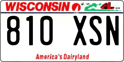 WI license plate 810XSN