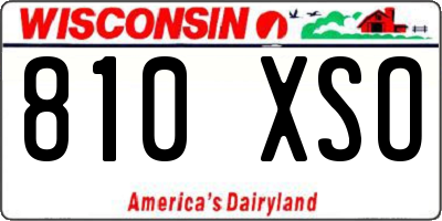 WI license plate 810XSO