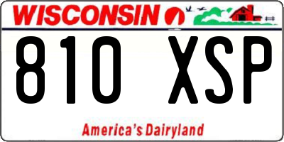 WI license plate 810XSP