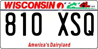 WI license plate 810XSQ