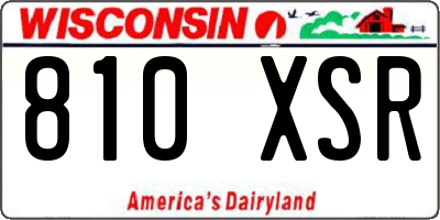 WI license plate 810XSR