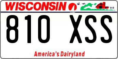 WI license plate 810XSS