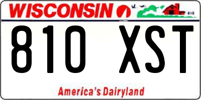 WI license plate 810XST