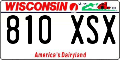 WI license plate 810XSX