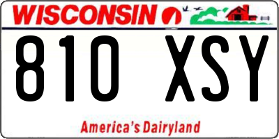WI license plate 810XSY